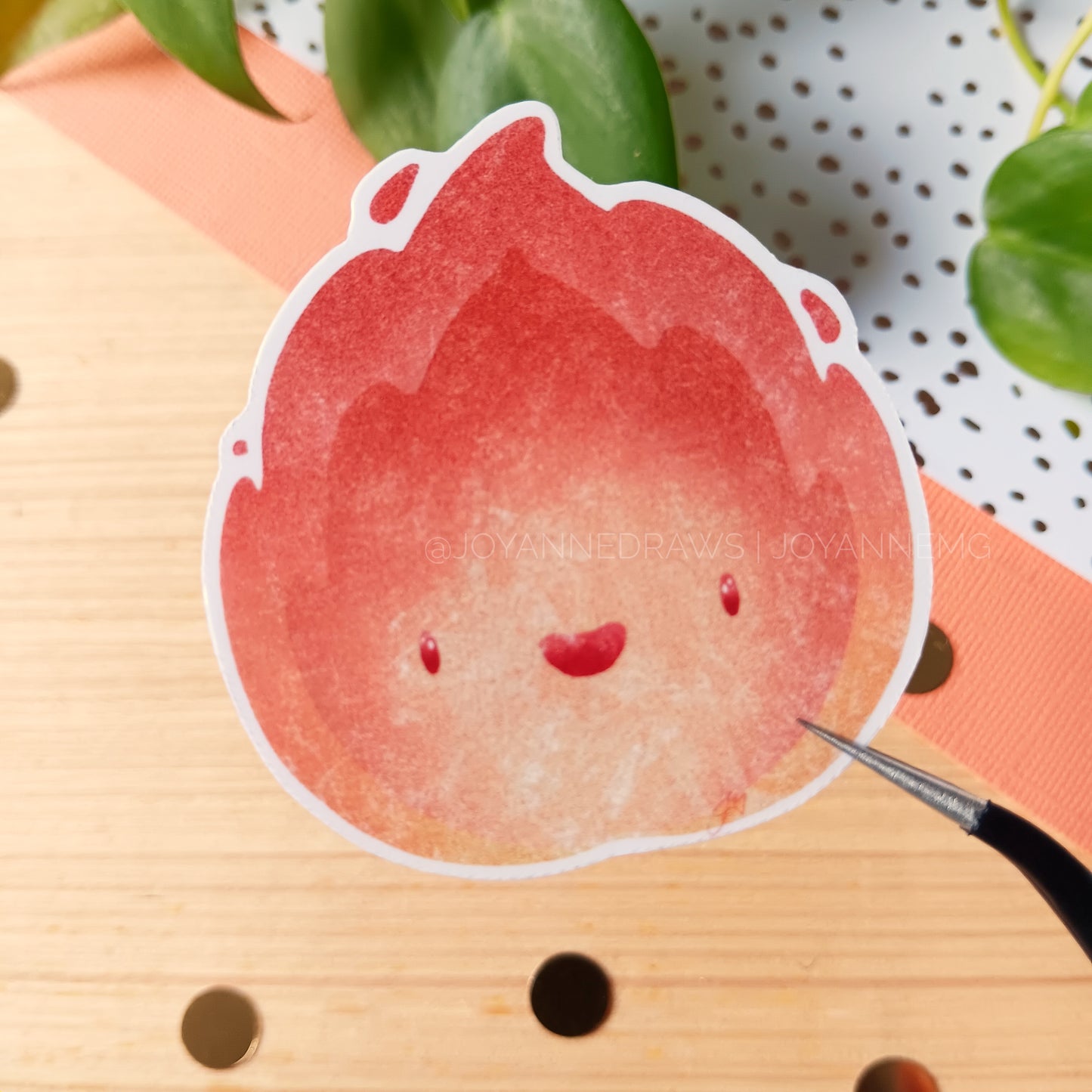Cute Fire Demon Vinyl Sticker