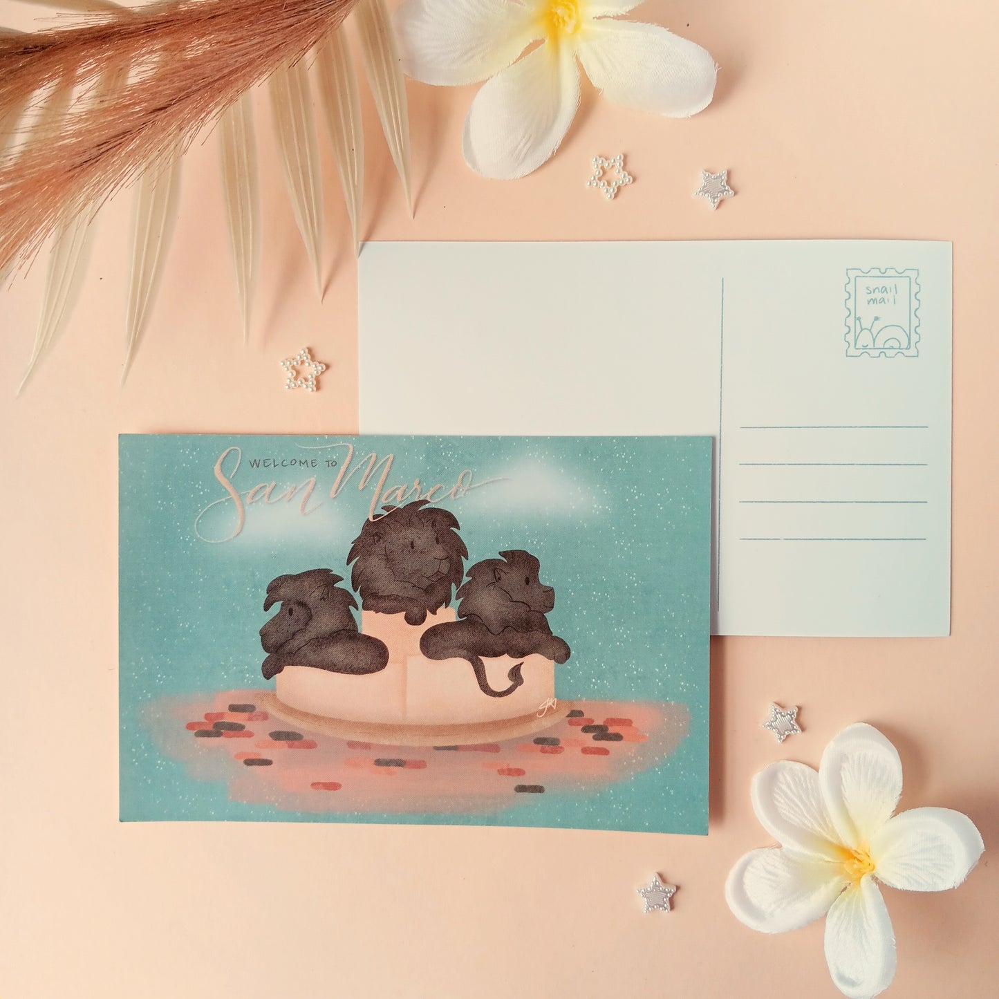 San Marco Lions Postcard