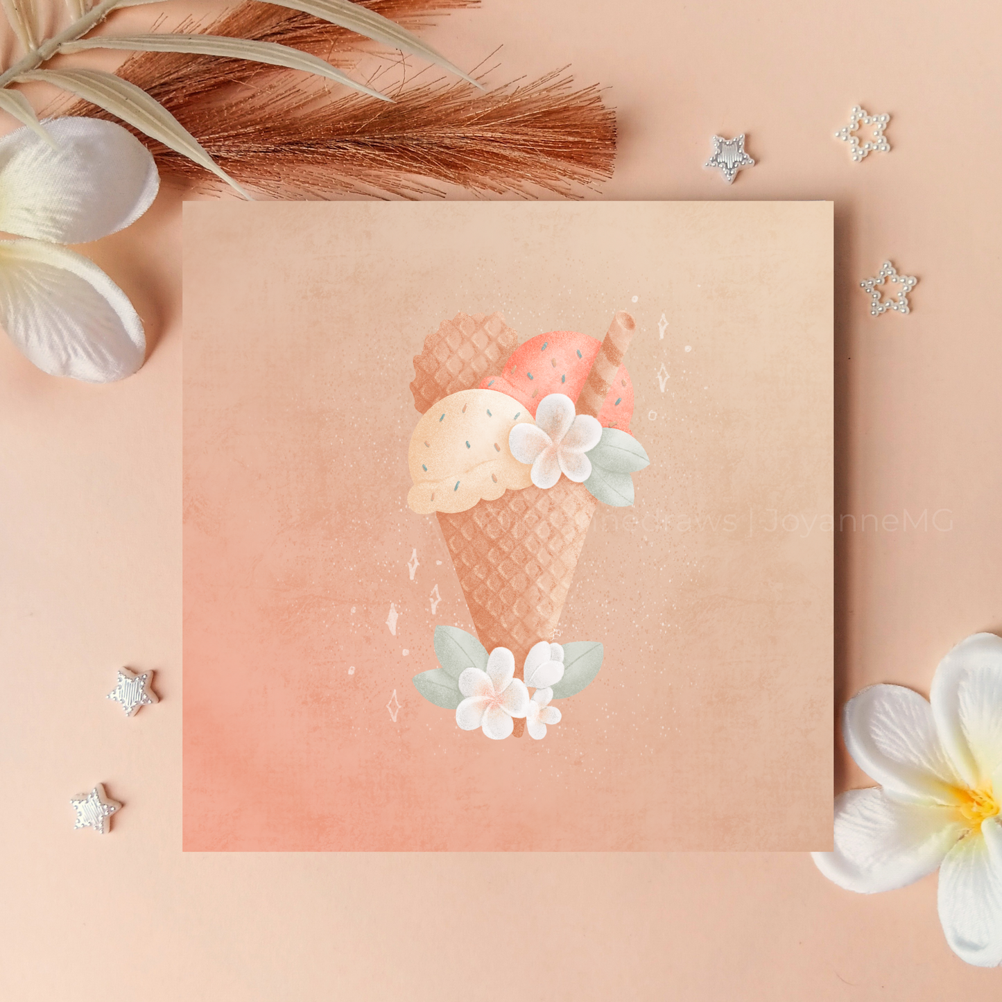 Tropical Ice Cream Art Print
