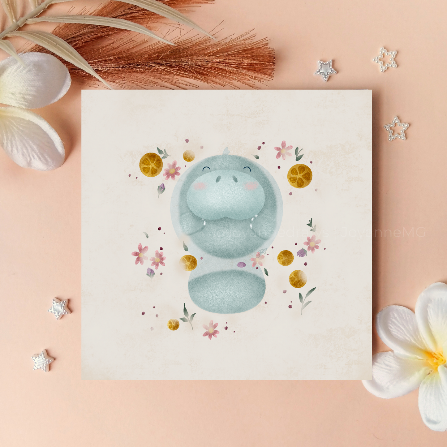 Manatee Milk Bath Art Print