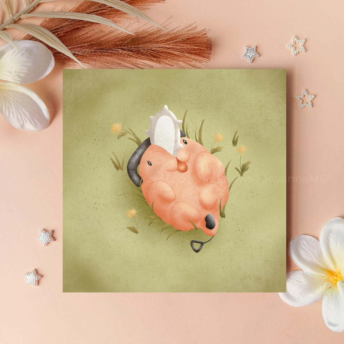 Happy Chainsaw Dog Art Print
