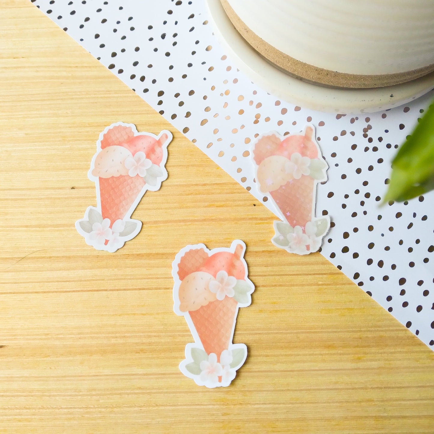 Tropical Ice Cream Vinyl Sticker