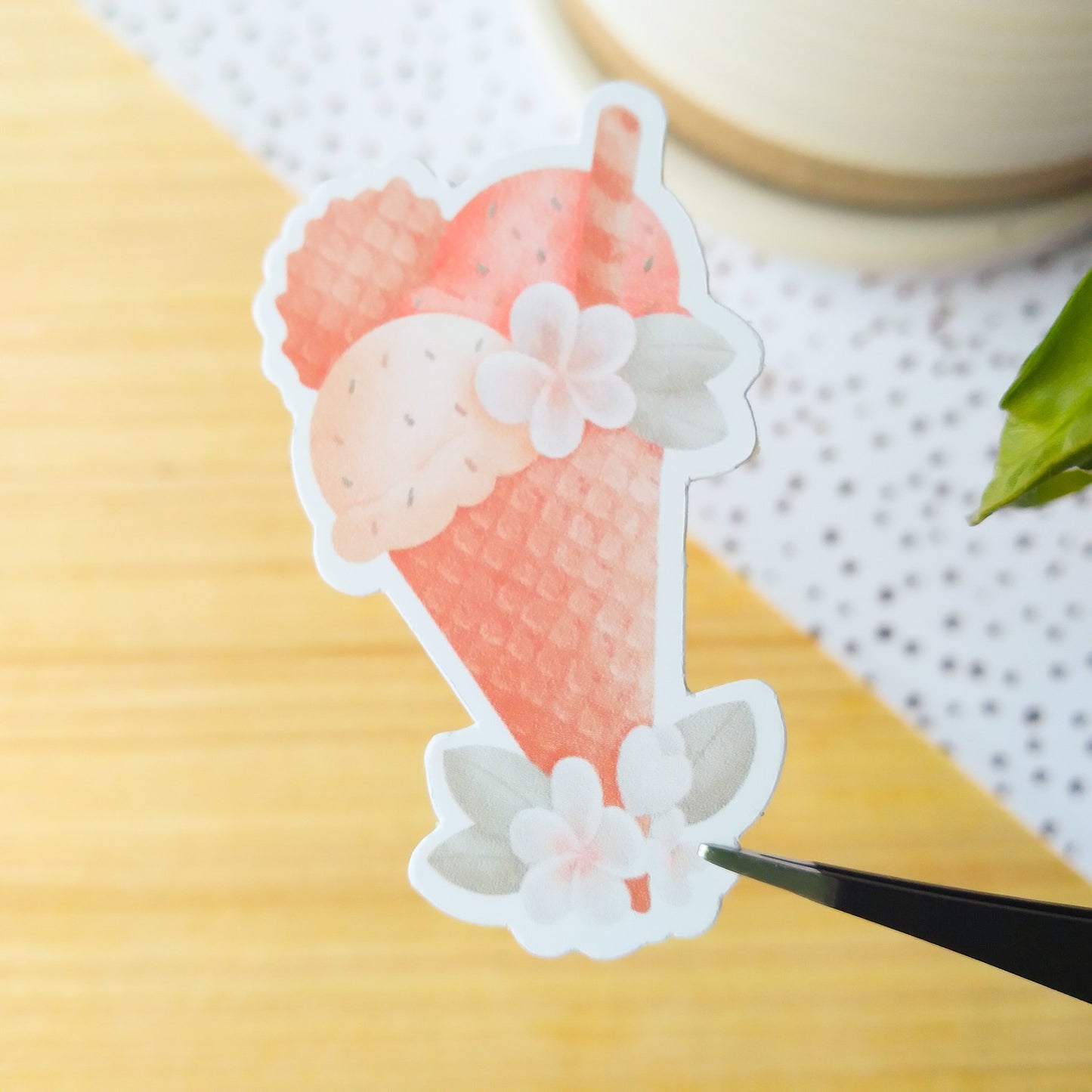 Tropical Ice Cream Vinyl Sticker