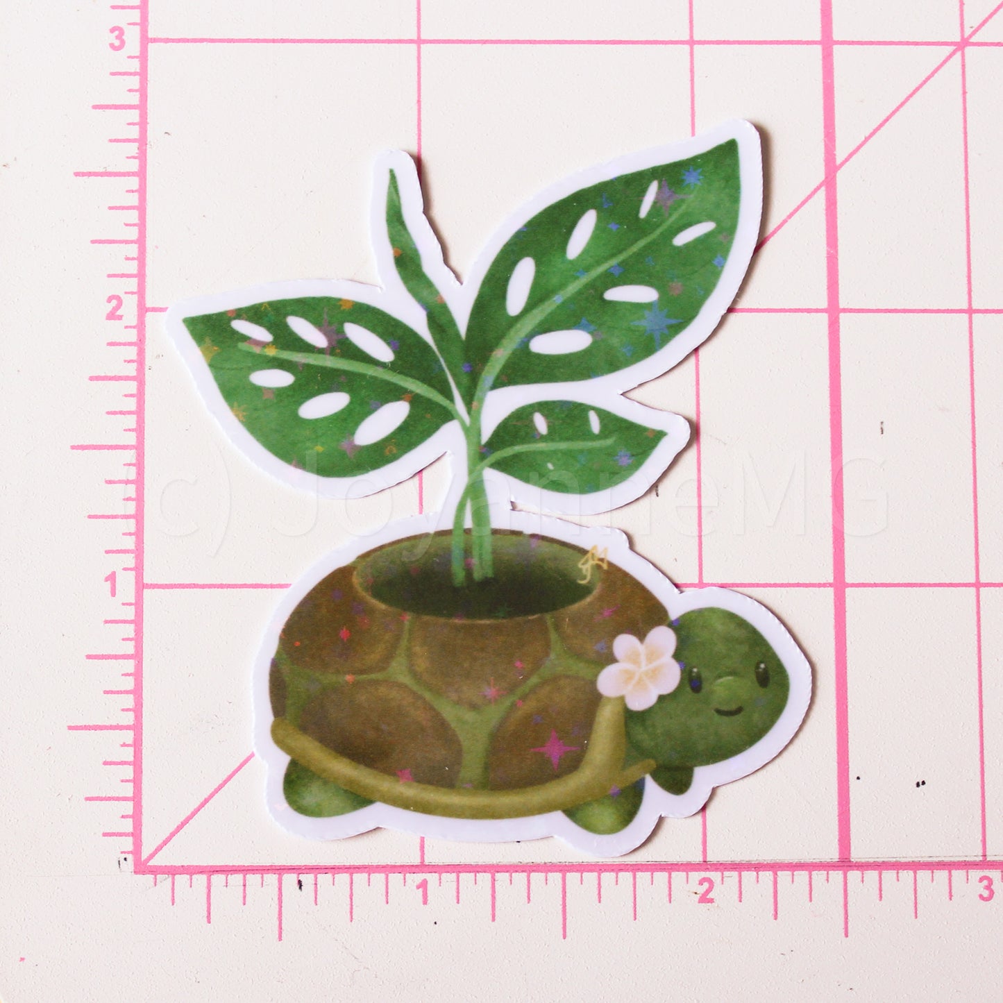 Cute Turtle Planter Vinyl Sticker